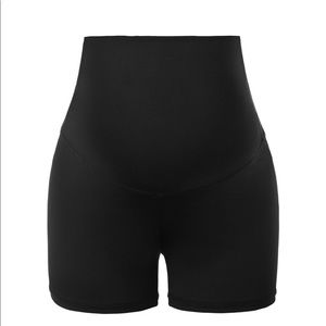 Maternity Shorts Over-The-Belly Ruched Back